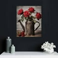 thumbnail image 4 of Nawypu Red Rose Canvas Wall Art: Rustic Black White Flower Framed Bedroom Decor - Vintage Vase Picture Home Decoration Farmhouse Print Artwork for Living Room Kitchen 16x20 inch, 4 of 4