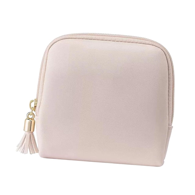 Estuche de viaje pequeño para joyas, portátil, versátil, con múltiples compartimentos y cremallera para pendientes, colgantes y pulseras. Rosa claro