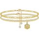 thumbnail image 1 of Pulseras de tobillo con inicial para mujer, tobilleras con inicial de doble capa bañadas en oro de 14 quilates, joyería para mujeres y adolescentes, 1 of 7