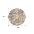 thumbnail image 3 of 8' Lavender Gold And Beige Round Abstract Washable Indoor Outdoor Area Rug, 3 of 5