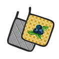 thumbnail image 2 of Carolines Treasures BB7223PTHD Blueberries on Basketweave Pair of Pot Holders 7.5HX7.5W multicolor, 2 of 3