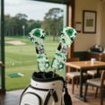 thumbnail image 4 of Yuyamidu Funny Golf Ball Golf Club Head Covers for Woods, Driver, Fairway, Hybrid Waterproof PU Leather Golf Head Cover Green Camo Golf Headcover, 4 of 7