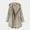 #04，Khaki, variant on Women's Plus Size Coats Winter Outerwear Button Pockets High Low Hooded Coat
