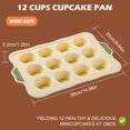 thumbnail image 5 of Molde de silicona para muffins - Moldes para muffins antiadherentes 12 piezas, molde de silicona para cupcakes Moldes de silicona antiadherentes ideales para hacer muffins (beige), 5 of 5