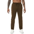 thumbnail image 3 of NEIKU Men's Winter Warm Fleece Jogging Pants Water Resistant With 3 Zipper Pockets Athletic Gym Workout Sweatpants Brown 2XL, 3 of 7