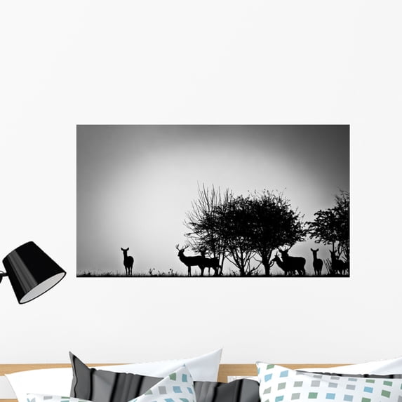 Deer Wall Mural by Wallmonkeys Peel and Stick Graphic (36 in W x 24 in H) WM104363