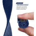 thumbnail image 2 of Boucle Solo Tressée Réglable avec Boucle Compatible avec Bracelet Apple Watch pour Hommes et Femmes, Bracelet Doux en Nylon Extensible Élastique pour iWatch Series SE 6 5 4 3 2 1 (Bleu, 38/40mm), 2 of 5