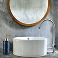 thumbnail image 4 of Jabonera de manos para baño y cocina, cilíndrica de resina veteada recargable, 4 of 5