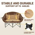 Kingcamp Adult Loveseat Camping Chair, Foldable & Heavy Duty, Supports