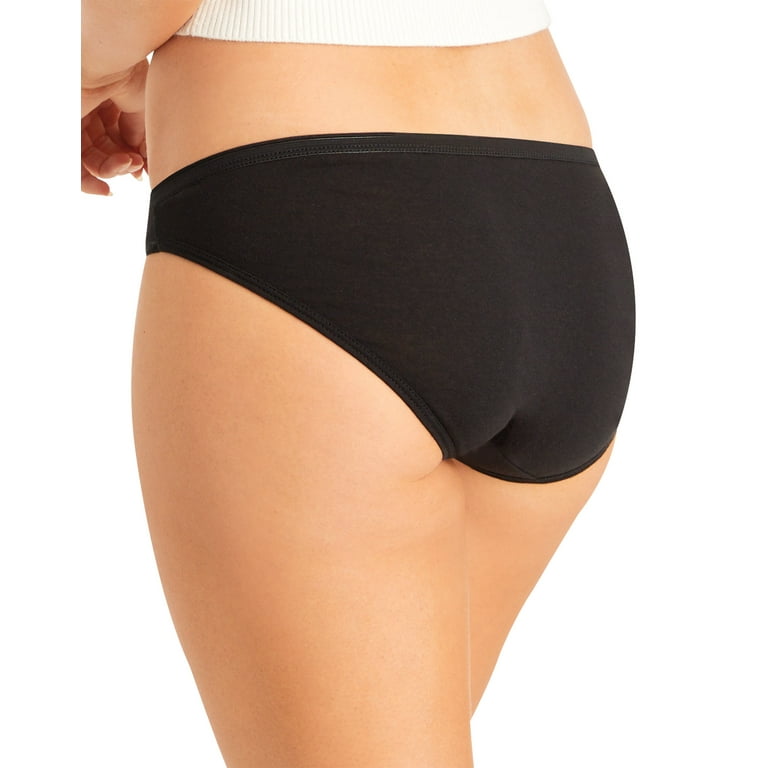 Hanes Women's Cotton Bikini Underwear, Cool Comfort, 6-Pack Assorted Basics  7 
