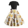 thumbnail image 3 of Awdenio Clearance Womens Dresses, Women's Casual Loose Short Sleeve Loose Dress Oktoberfest Print Classic Print Dress Sale, 3 of 3