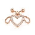 thumbnail image 2 of ANGARA Natural 0.08 Ct. Diamond Fashion Ring in 14K Rose Gold for Women (Ring Size: 3), 2 of 9