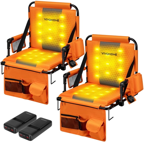Asientos para estadio VIVOHOME con calefacción de 35 W y power bank de 20 000 mAh