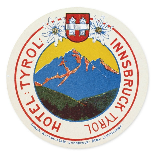 Luggage Label. /Nluggage Label From Hotel Tyrol In Innsbruck, Austria, Early 20Th Century. Poster Print by (18 x 24)