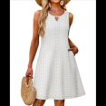 thumbnail image 4 of Vestidos de Verano para Mujer 2025, Informales, Sueltos, Sin Mangas, con Ojales, con Bolsillos, Color , Talla L, 4 of 6