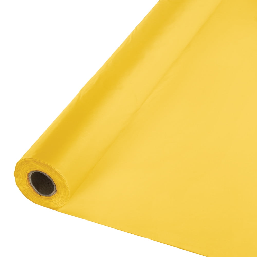 Pack of 6 Yellow Disposable Banquet Party Table Cover Rolls 100'