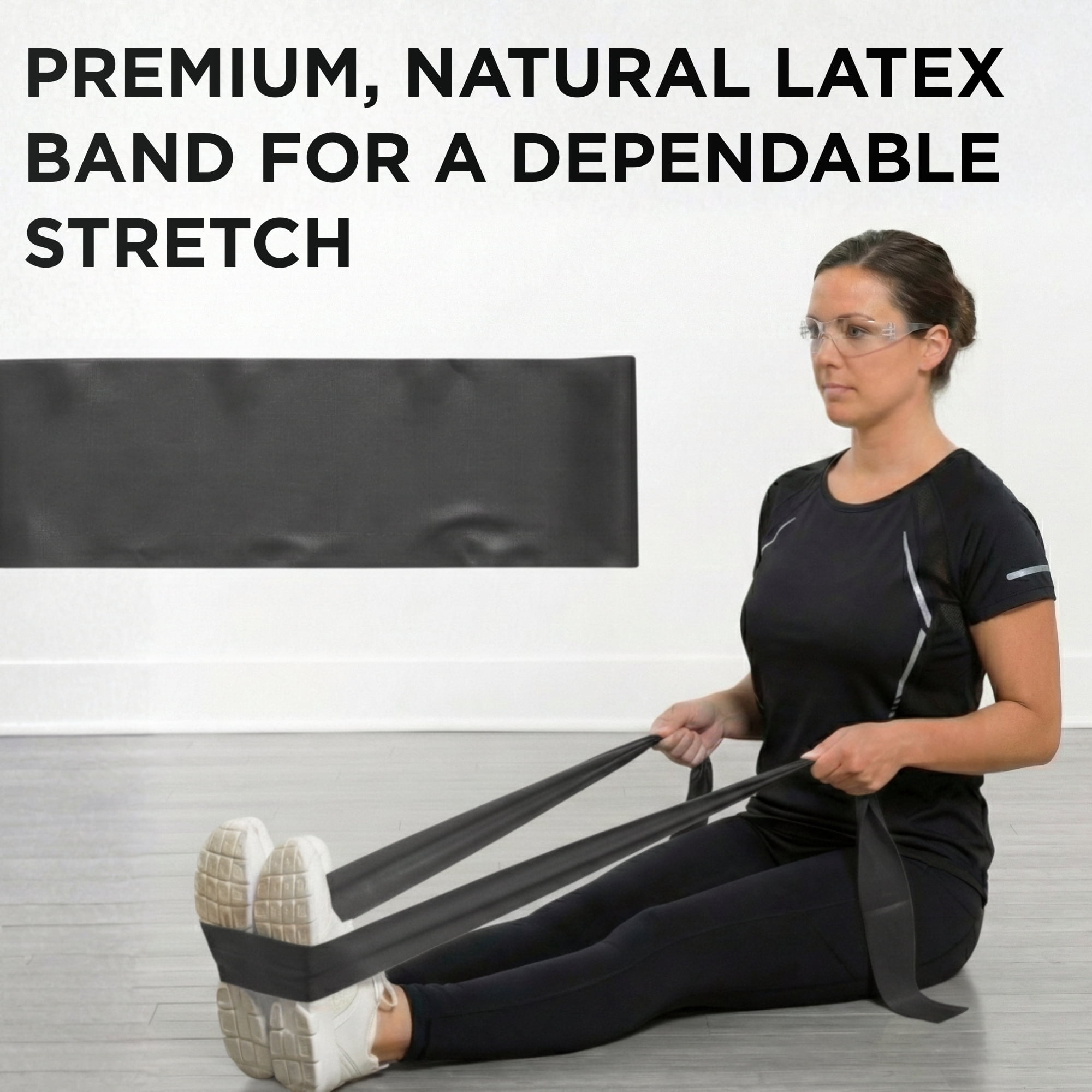 THERABAND Resistance Band, Black, Special Heavy, 50-Yard Roll, Elastic Band for Strength Training, Stretching, Yoga, Pilates, Physical Therapy, Portable & Cut-to-Length, Color-Coded Levels