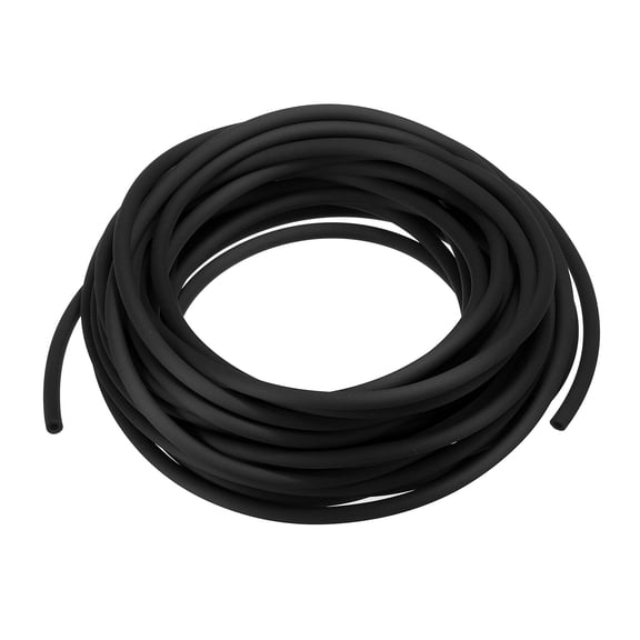 Uxcell 1 Pcs Rubber Cord Tube 16ft Length Hollow Tubing 0.12 inch OD 0.06 inch ID for DIY Craft Black