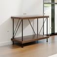 thumbnail image 3 of Gymax 2-Tier Multipurpose Display Rack Freestanding Bookshelf w/ Metal Frame Walnut, 3 of 9