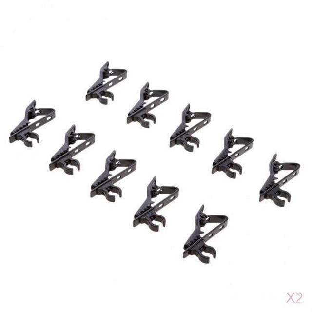 Paquete de 20 mini pinzas de micrófono clip de solapa, sujeción segura, micrófono de solapa a prueba de golpes