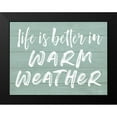 thumbnail image 2 of Lettered and Lined 14x12 Black Modern Framed Museum Art Print Titled - Life is Better in Warm Weather, 2 of 5