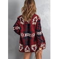 thumbnail image 2 of HAHDAXIA Cardigan en Tricot Jacquard à devant Ouvert pour Femmes à Imprimé Tribal Aztèque, 2 of 6