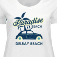thumbnail image 4 of Inktastic Paradise Beach in Delray Beach with Palm Trees and Car Women's Plus Size T-Shirt, 4 of 5