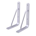 thumbnail image 3 of unbranded 2Ud Soportes De Pared De Aluminio Plateado Con Esquinas Redondeadas Para Estantes Y Seguros, 3 of 8