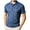 #049 Blue, variant on Felirenzacia Plus Size Men’s Regular Fit Polo, Lightweight Performance Palm Tree Print Short Sleeve Hawaii Shirt, Gray,4XL