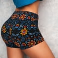 thumbnail image 4 of Fotbe Mexican Flower Shorts Sin Costuras – Shorts Deportivos de Cintura Alta para Mujer, Elásticos para Gimnasio, Yoga, Running o Ciclismo-Medium, 4 of 8
