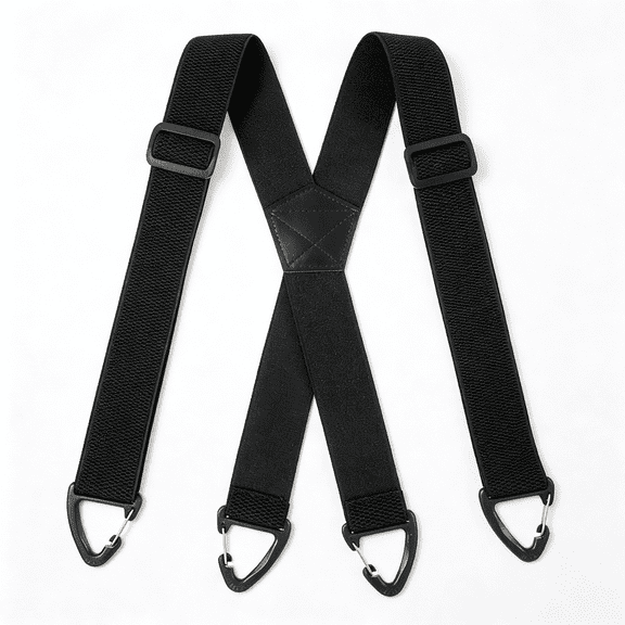 TELOLY Invisible Suspenders for Men X Back 1.5"Wide Heavy Duty Suspender | Adjustable Elastic Men’S Suspenders with 4 Snap Hooks under Clothes for Jeans Pants Outdoor&Skiing