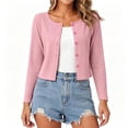 thumbnail image 3 of Brqkzdu Knit Cardigan Sweater for Womens Fall Long Sleeve Casual Button Down Cardigans Breathable Loose Comfy Lightweight Cardigan Outerwear, 3 of 9