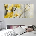 thumbnail image 3 of nygtbtfer Canvas Art Prints 3 Piece Yellow Flowers Paintings for Walls Modern Home Living Room Decoration Floral Pictures Framed Giclee Artwork 12x16x3pcs, 3 of 4