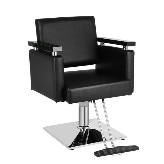 OmySalon Hydraulic Styling Chair for Hair Salon, Modern Hairdressing Barber Chair Square Base, 360 Degrees Swivel, Beauty Spa Equipment
