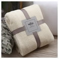 OVNVUSKG The New Coral Blanket Flannel Solid Color office Lunch Break Blanket Transformer Throw