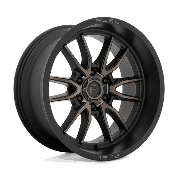 Fuel 1Pc D762 Clash 20X10 6X139.7 -18Et 71.5Cb Matte Black Double Dark Tint Wheel