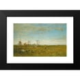 thumbnail image 2 of Ivan Pavlovich Pokhitonov 18x12 Black Modern Framed Museum Art Print Titled - Hunters in Pont Long (1890), 2 of 5