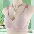 thumbnail image 4 of NIEWTR Bralettes for Women With Support Plus Size Front Closure Full Coverage No Underwire Comfort Wireless Push up Bras with Back Support Lace Sleeping Everyday Bras(Light Pink,M), 4 of 8