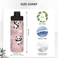 thumbnail image 3 of Susaid Panda Print 18oz Sports Insulated Kettle Stainless Steel Water Bottle Leakproof Sport Flask, 3 of 7