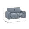 thumbnail image 6 of Lexicon Venture Textured Fabric 2-Piece Upholstered Sofa Set in Blue, 6 of 10