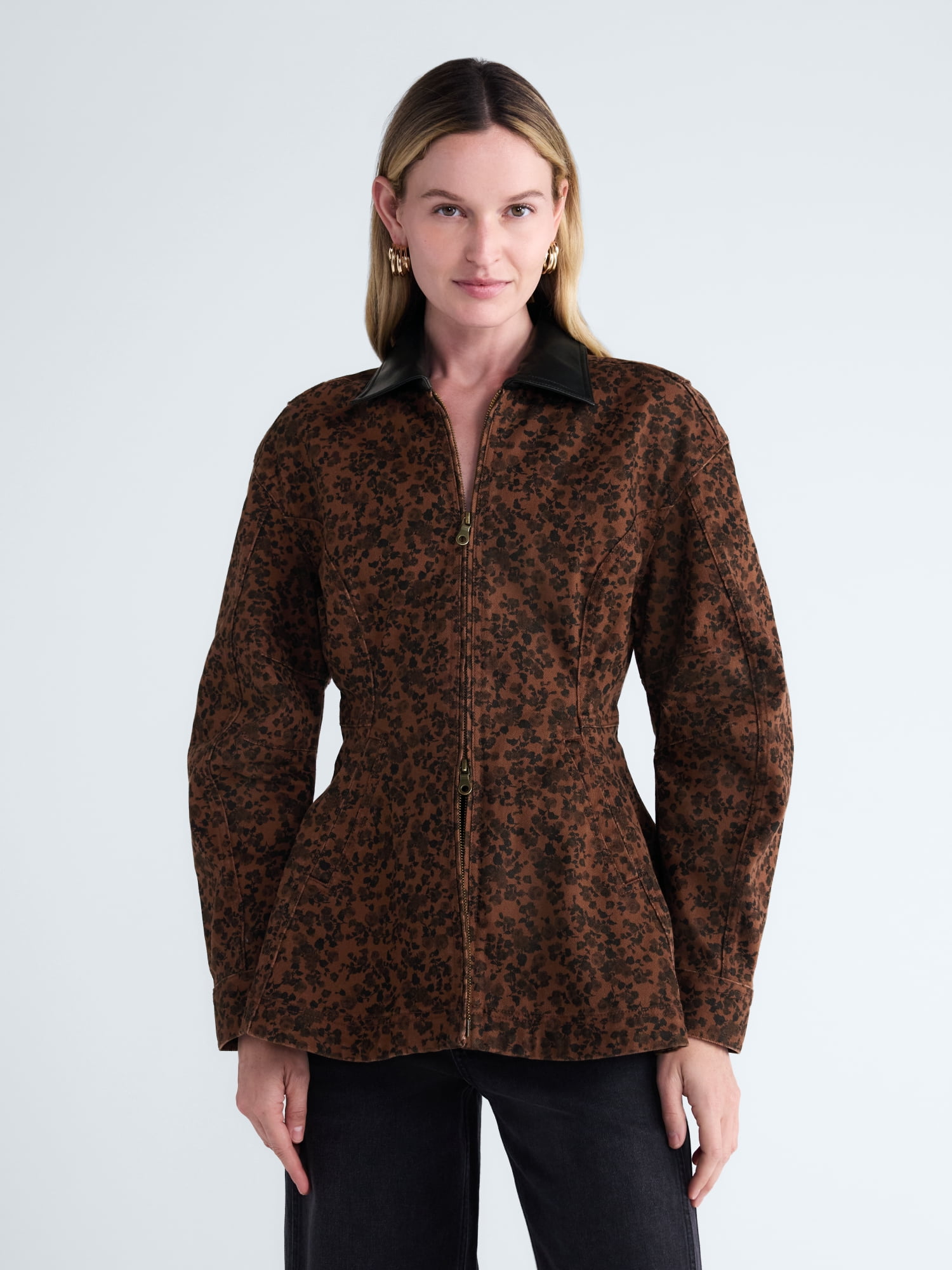 Scoop Women's and Women's Plus Peplum Denim Jacket, Sizes XS-4X