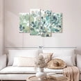 thumbnail image 2 of Elephant Stock Plush Grounds Wall Art - Horizontal Multi Panel Canvas - Living Room Wall Decor - Floral And Botanical Multi Panel - White And Green Decor By Norman Wyatt Jr. - 43" x 27", 2 of 8
