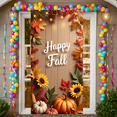 thumbnail image 2 of Autumn Leaves Pumpkin Banner Fall Harvest Decoration Sunflower for Thanksgiving Celebration Seasonal Decor Outdoor Decor, 2 of 9