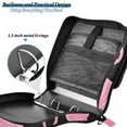 thumbnail image 5 of ALAZA Zipper Binder Pink Bows 1.5 inch 3 Ring 500 Sheet Capacity File Folder School Organizer, 5 of 8