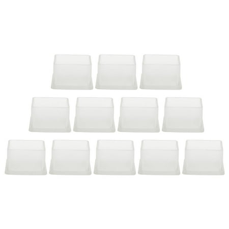 Furniture Types Clear PVC Chair Leg Caps End Tip Feet Cover Furniture Slider Floor Protector 12pcs, Reduce Noise Anti Scratch ()
