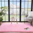 thumbnail image 4 of Softlife Stylish Soft Shaggy Velvet Carpet for Living Room Bedroom, Fluffy Area Rugs,3'x5',Pink, 4 of 6