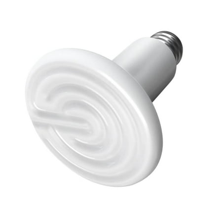 Simple Deluxe 150W Ceramic Heat Emitter Reptile Heat Lamp Bulb No Light Emitting Brooder Coop Heater for Amphibian Pet Snake Turtle & Incubating Chicken, No Harm, White, 1 Pack