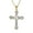 Yellow Gold, variant on Cubic Zirconia Cross Necklace for Women - Stainless Steel Cz Pendant Faith Religious Jewelry - Platinum Plated Cross Chain Size 20 Inches Christian Gifts