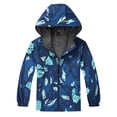 thumbnail image 3 of Karoyedx Jacket for Baby Boys Lightweight Jacket for Kids Fall Long Sleeve Zip Up Hooded Rain Coat Windproof Outdoor Tactical Jackets Dark Blue Size,5-6 Years, 3 of 9