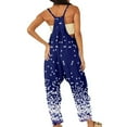 thumbnail image 6 of Usmixi Womens Jumpsuits Loose Pocket Spaghetti Strap 4th of July Jumpsuits Overalls Casual American Flag Print V-Neck Sleeveless Long Summer Rompers Blue xxxl, 6 of 6
